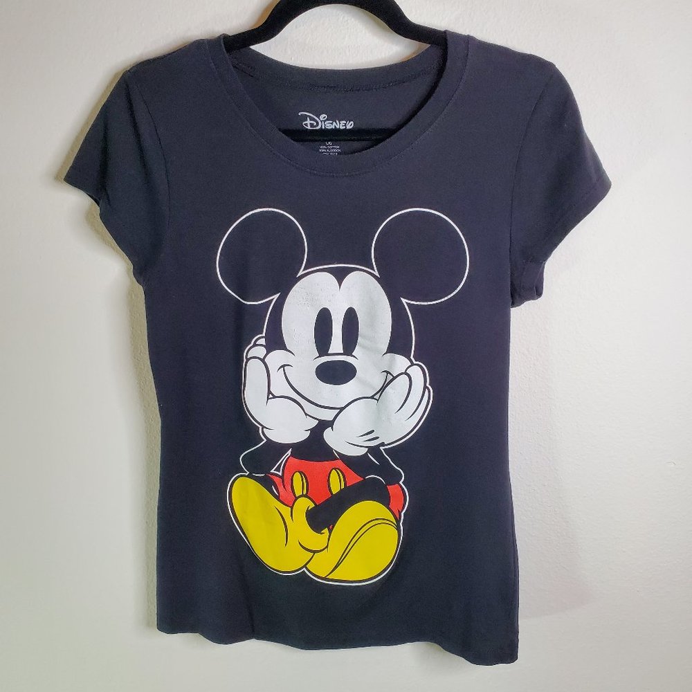 Disney womens graphic Mickey Mouse short sleeve t size L